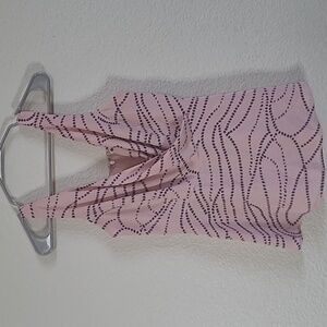 CABI size 2 Pink and Gray Peplum Blouse